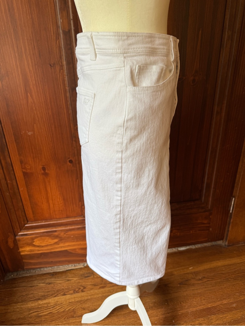 Cinq a Sept White Midi Pencil Skirt Size 6 - Picture 5 of 7